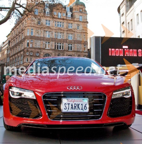 Audi R8 e-tron za g. Starka v Iron Man 3Audi R8 e-tron je zvezda filma Iron Man 3