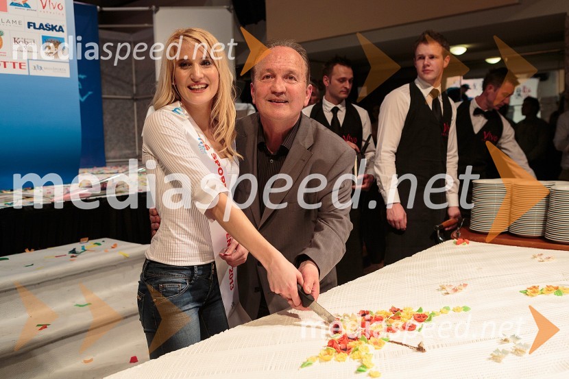 Klara Krošelj;&nbsp;Srečko Čož, organizator dogodka Miss ŠportaMiss Športa Slovenije 2013, finale