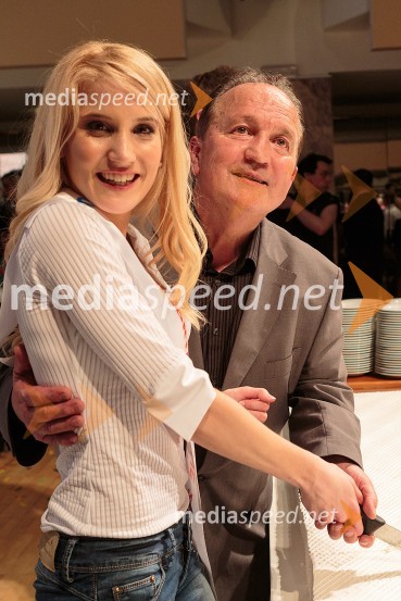 Klara Krošelj;&nbsp;Srečko Čož, organizator dogodka Miss ŠportaMiss Športa Slovenije 2013, finale