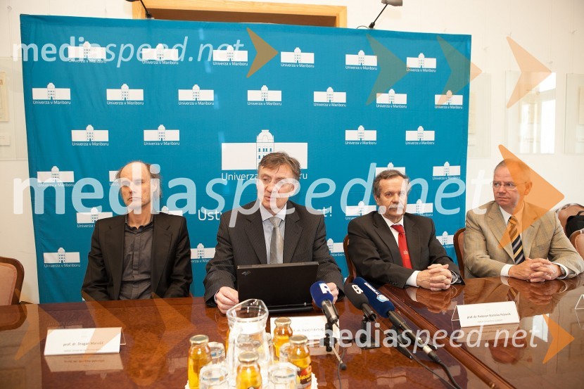 Prof. dr. Dragan Marušič, rektor Univerze na Primorskem; prof. dr. Danijel Rebolj, rektor Univerze v Mariboru; prof. dr. Radovan Stanislav Pejovnik, rektor Univerze v Ljubljani; prof. dr. Danilo Zavrtanik, rektor Univerze v Novi Gorici7. seja Rektorske konference RS