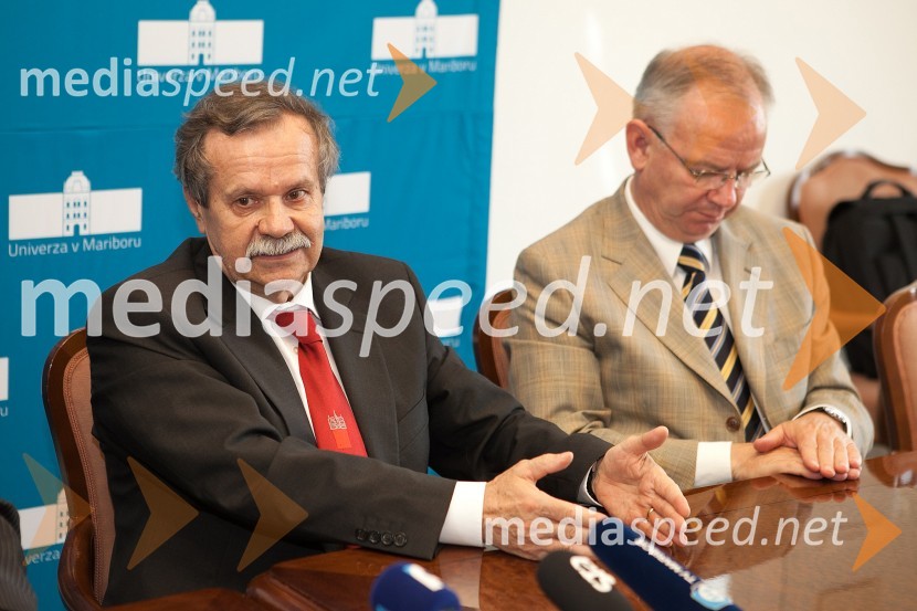 Prof. dr. Radovan Stanislav Pejovnik, rektor Univerze v Ljubljani; prof. dr. Danilo Zavrtanik, rektor Univerze v Novi Gorici7. seja Rektorske konference RS
