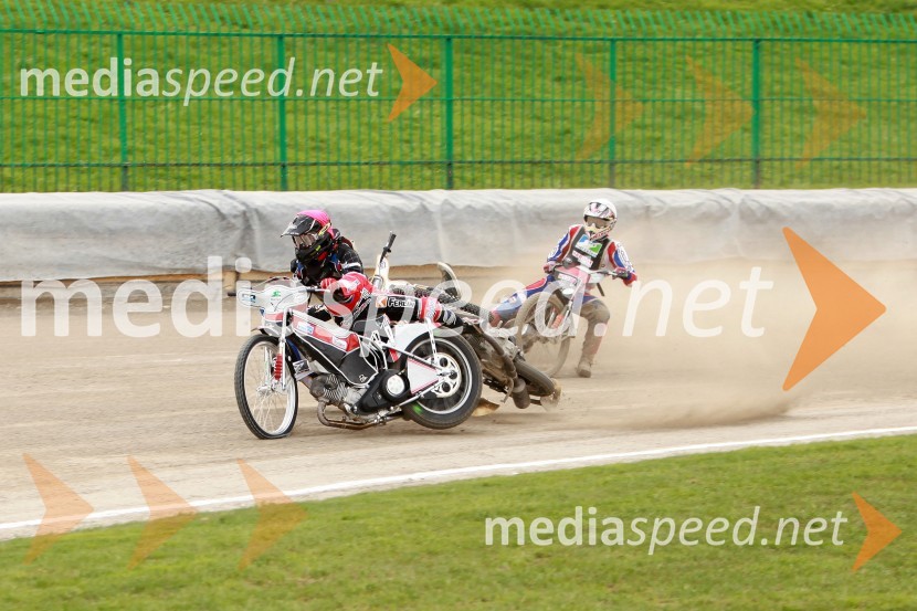 Jernej Pečnik (SK Unia Goričan); Samo Kukovica (AMD Krško); Denis Štojs (AMD Krško)Speedway, druga dirka parov v Ljubljani