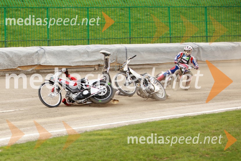 Jernej Pečnik (SK Unia Goričan); Samo Kukovica (AMD Krško); Denis Štojs (AMD Krško)Speedway, druga dirka parov v Ljubljani