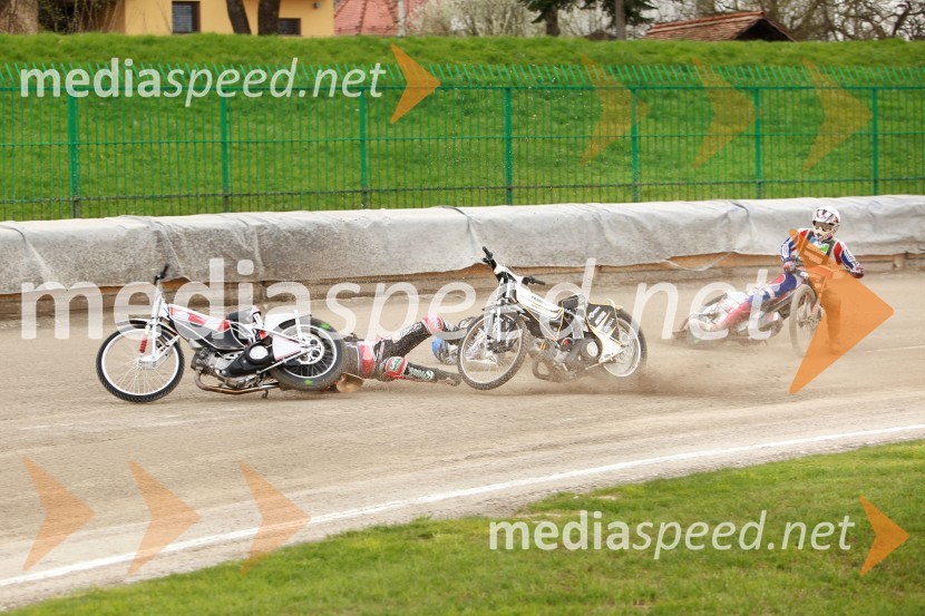 Jernej Pečnik (SK Unia Goričan); Samo Kukovica (AMD Krško); Denis Štojs (AMD Krško)Speedway, druga dirka parov v Ljubljani