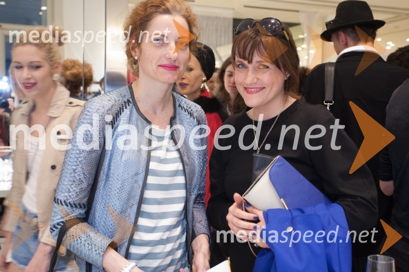 Hermina Kovačič, novinarka, ambasadorka Diners Club Style; Dragica Supnik, novinarkaPredstavitev kolekcij slovenskih oblikovalk v Galeriji Emporium