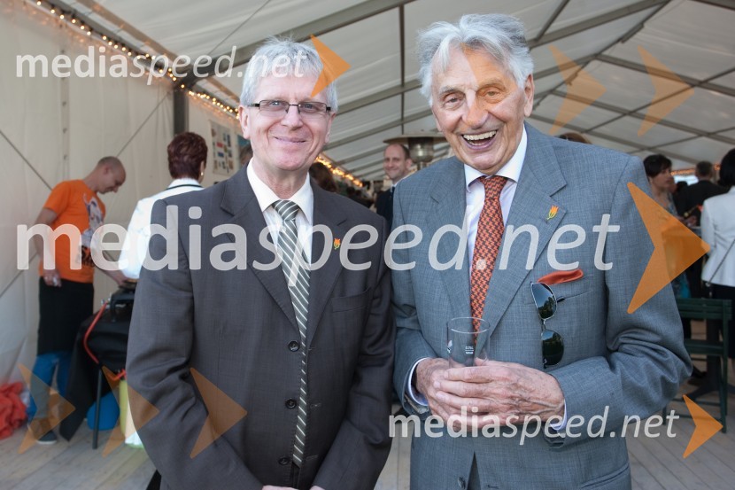 Dr. Petr Voznica, veleposlanik Češke republike v Sloveniji; Demeter Bitenc, igralecSprejem nizozemskega veleposlaništva ob rojstnem dnevu kraljice Beatrix