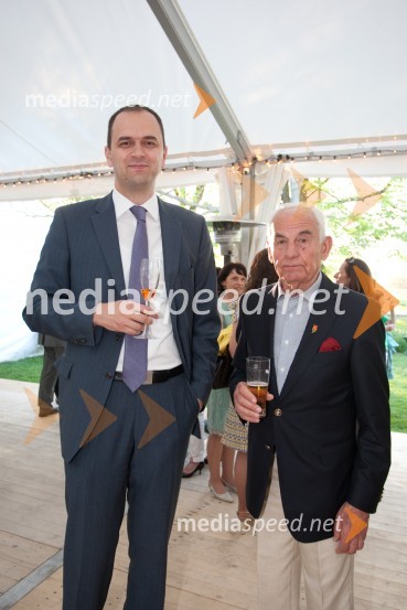 Ivan Milić, veleposlanik Črne gore v Slovenij; Milan Popovac, zadnji jugoslovanski ambasador v ItalijiSprejem nizozemskega veleposlaništva ob rojstnem dnevu kraljice Beatrix