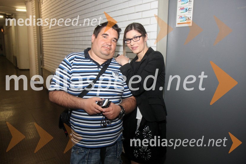 Jurij Ribič, SoundBiro; Natalija Bratkovič, novinarka Radia CityŽeljko Joksimović, koncert v dvorani Tabor