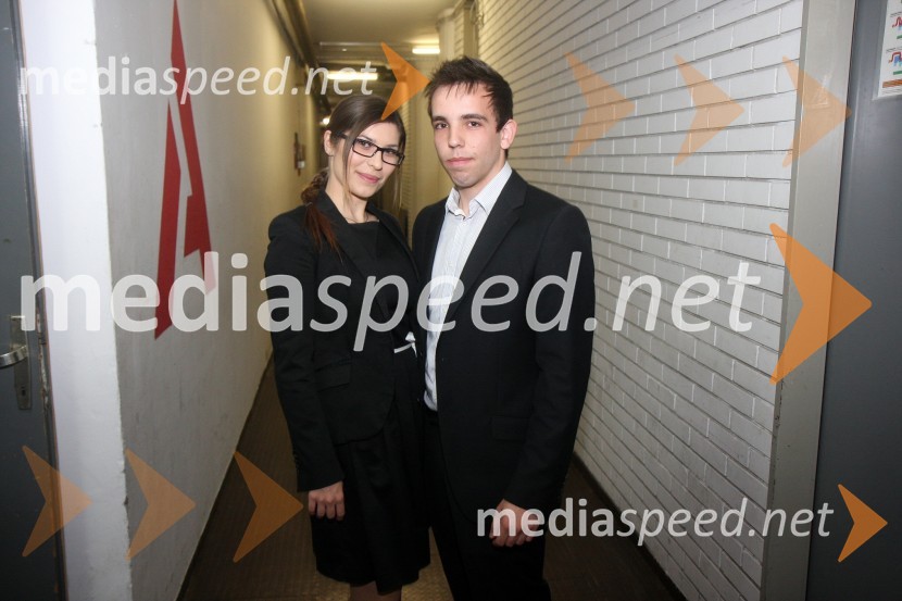 Natalija Bratkovič, novinarka Radia City; Tadej Trehtar, organizatorŽeljko Joksimović, koncert v dvorani Tabor