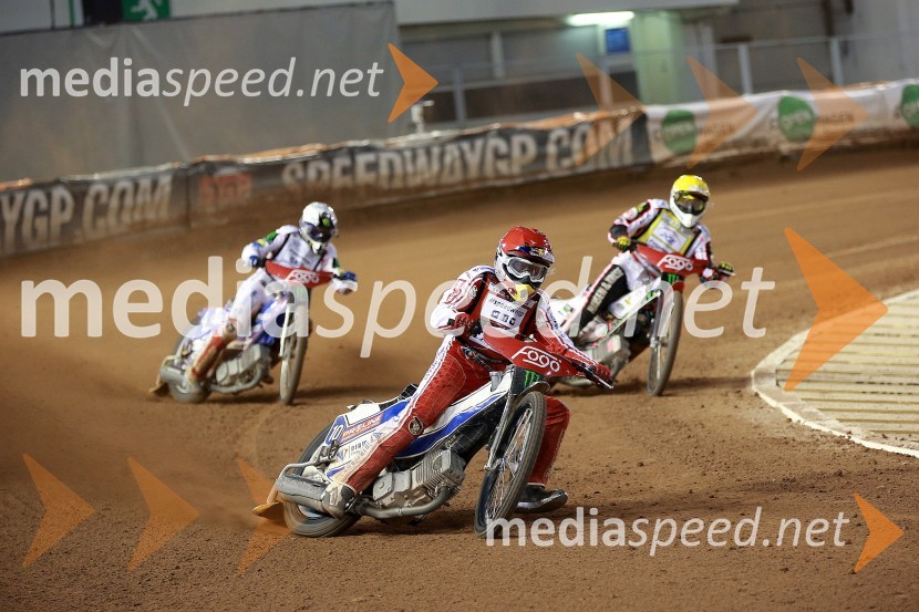 Tomasz Gollob (Pol); JJaroslaw Hampel (Pol); Chris Holder (Avs)Žagar sedmi na VN Švedske