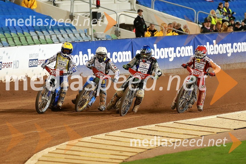 Nicki Pedersen (Dan);&nbsp;Emil Sayfutdinov (Rus); Chris Holder (Avs); Jaroslaw Hampel (Pol)Žagar sedmi na VN Švedske