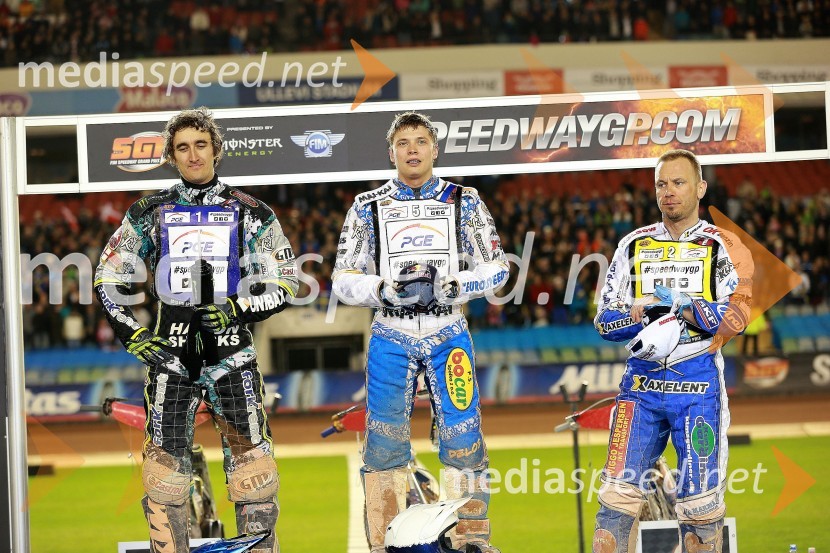 Chris Holder (Avs); Emil Sayfutdinov (Rus); Nicki Pedersen (Dan)Žagar sedmi na VN Švedske