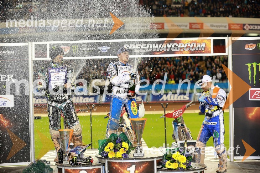 Chris Holder (Avs); Emil Sayfutdinov (Rus); Nicki Pedersen (Dan)Žagar sedmi na VN Švedske