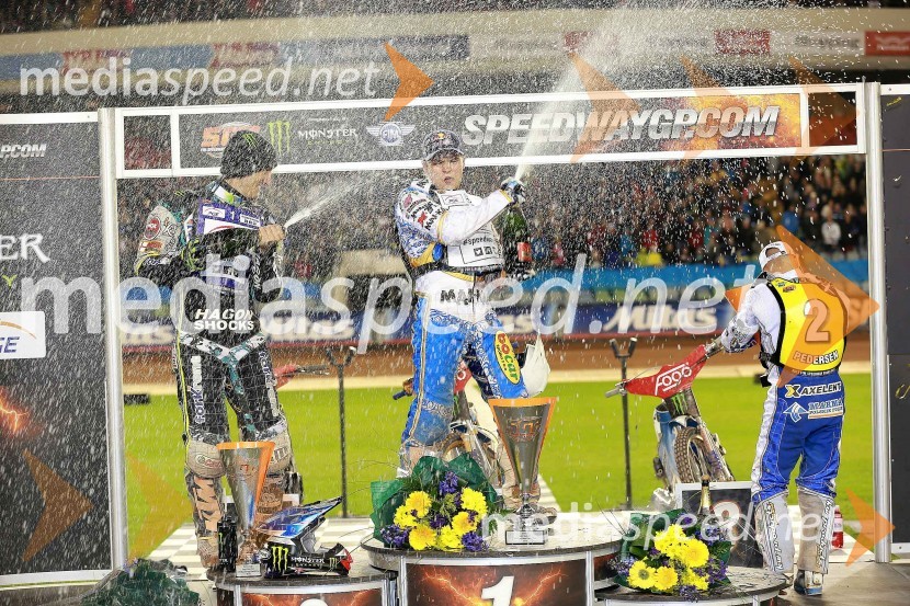 Chris Holder (Avs); Emil Sayfutdinov (Rus); Nicki Pedersen (Dan)Žagar sedmi na VN Švedske