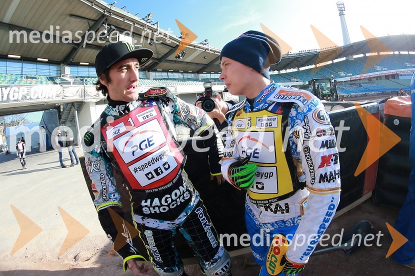 Chris Holder (Avs);&nbsp; Emil Sayfutdinov (Rus)Pred dirko za VN Švedske