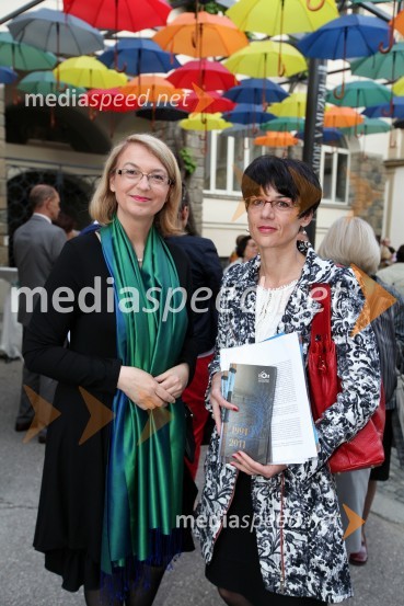 Mirjana 
Koren, direktorica Pokrajinskega muzeja Maribor; mag. Tanja Roženbergar Šega, direktorica Muzeja novejše zgodovine CeljePokrajinski muzej Maribor, otvoritev Meseca mode v muzeju