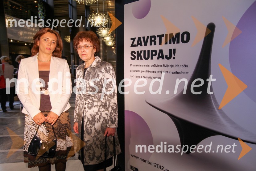 Dr. Suzana Žilič Fišer, generalna direktorica Zavoda Maribor 2012 - EPK;&nbsp;Majda Potrata, poslankaJohn Gabriel Borkman, premiera predstave SNG Maribor