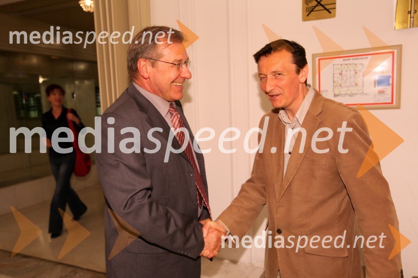 Aleš Valič, igralec;&nbsp;Vili Ravnjak, umetniški direktor Drame SNG MariborJohn Gabriel Borkman, premiera predstave SNG Maribor