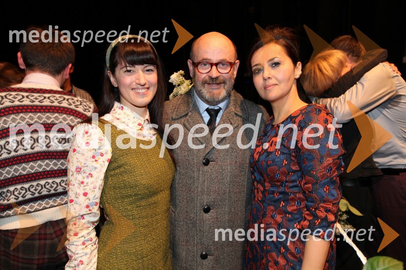 Eva Kraš; Vlado Novak; Ksenija Mišič, igralciJohn Gabriel Borkman, premiera predstave SNG Maribor