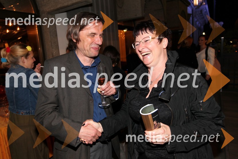 Bojan Labović, vodja referata za kulturo MOM; Irena Polak FištravecJohn Gabriel Borkman, premiera predstave SNG Maribor