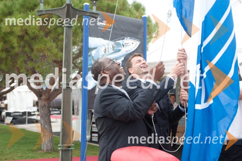 Peter Bossman, župan občine Piran; Sebastjan Selan; Terme ČatežInternautica 2013, otvoritev