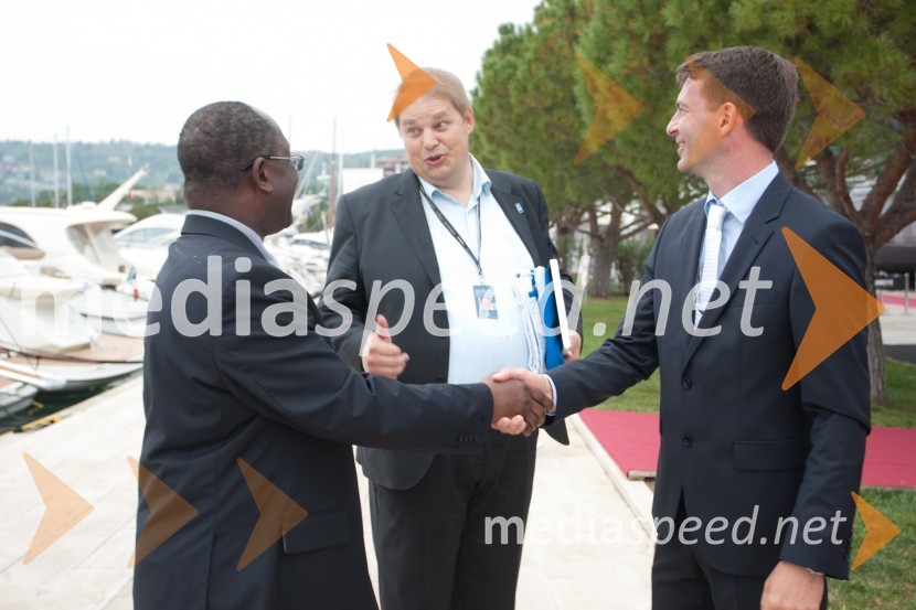 Peter Bossman, župan občine Piran; Boris Šušmak; Sebastjan Selan; Terme ČatežInternautica 2013, otvoritev