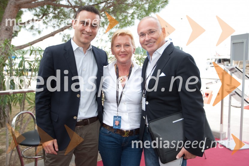 Andrea Anastasio, Ferretti Group; Darja; Matjaž Murko; MennyachtInternautica 2013, otvoritev