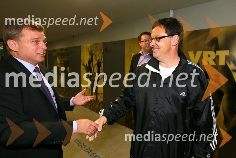 Bojan Ban, direktor NK Maribor; dr. Matjaž Vogrin, zdravnik NK MariborPoslovni klub NK Maribor in VIP ob naslovu prvakov