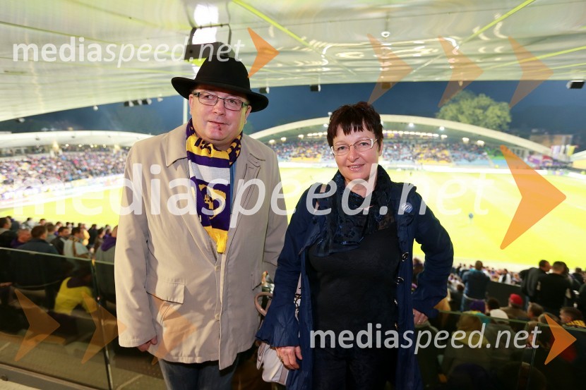 Dr. Andrej Fištravec, župan MOM; Irena Polak FištravecPoslovni klub NK Maribor in VIP ob naslovu prvakov