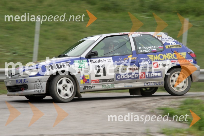 Grega Podpečan in Maja Pelc (Slovenija)RALLY, 3.Škoda rally Maribor