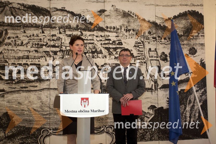 Mag. Alenka Bratušek, predsednica vlade RS; dr. Andrej Fištravec, župan MOMAlenka Bratušek, predsednica vlade RS, obiskala Maribor