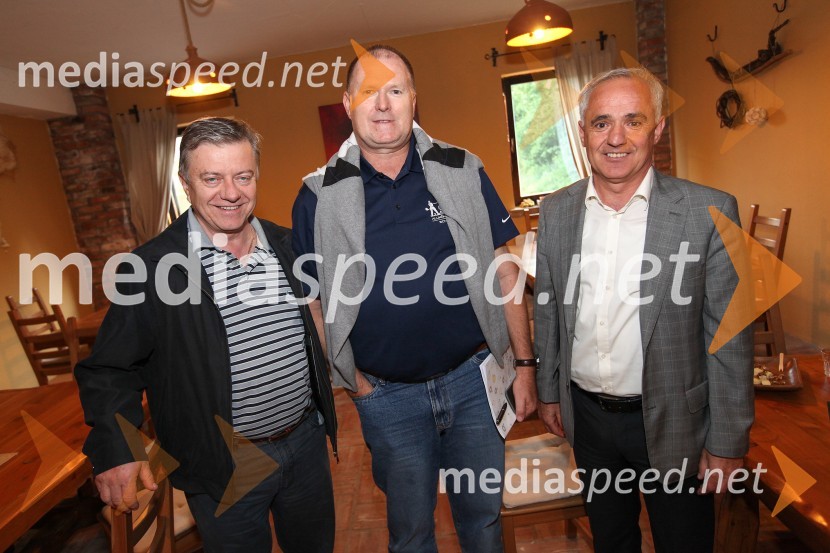 Jože Caf, Elti; Boris Sovič, Arcont I.P.; Anton Mlakar, direktor VAR d.d.Gornja Radgona - Mesto sejmov in penine, srečanje projektne skupine