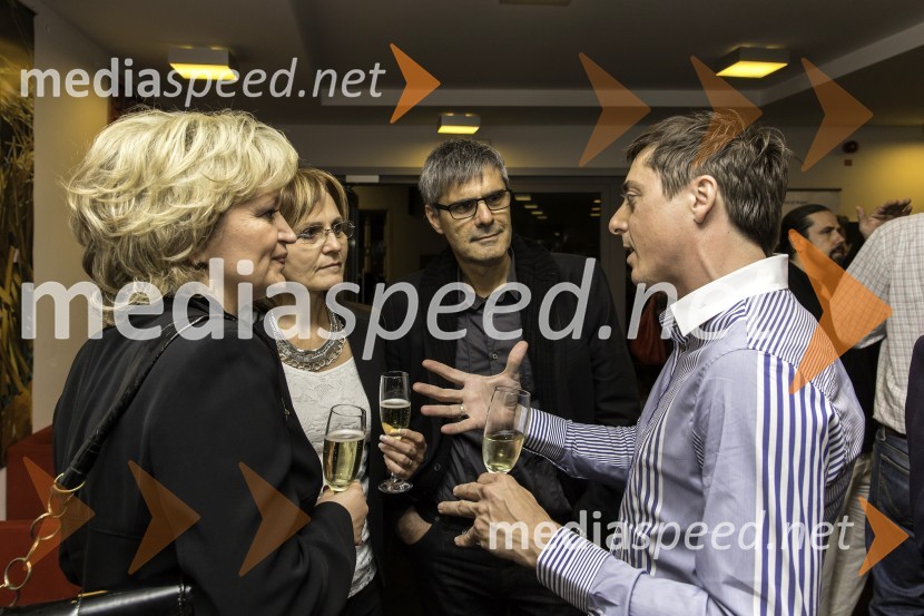 Ksenija Benedetti, vodja protokola Republike Slovenije;&nbsp;Dorijan Marušič; soproga Alenka; Igor Štamulak, igralecSluga dveh gospodarjev, premiera Gledališče Koper