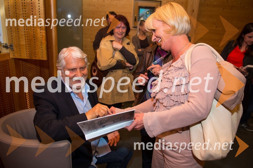 Boris Cavazza, igralec; Sonja Poljanšek - Škrabec, lastnica Welness centra SunnyBoris Cavazza in Vesna Milek v skednju Škrabčeve domačije