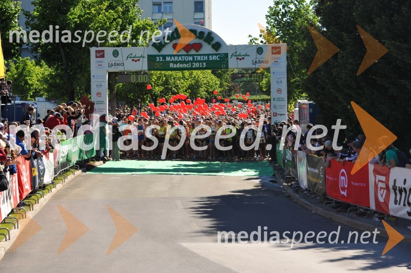 33. Maraton treh src, tekači