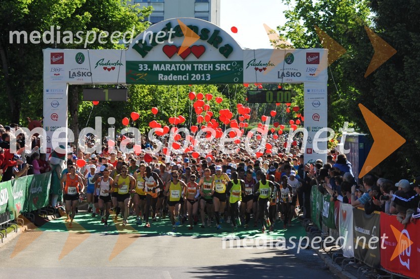 33. Maraton treh src, tekači