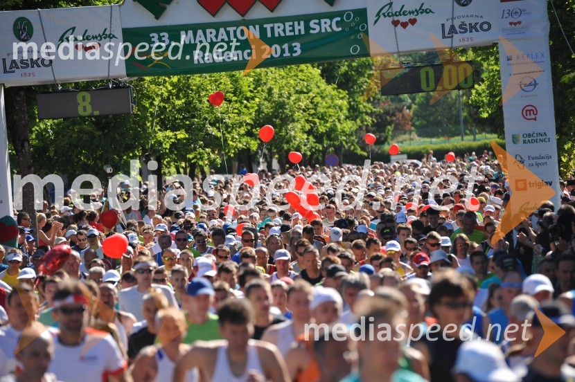 33. Maraton treh src, tekači