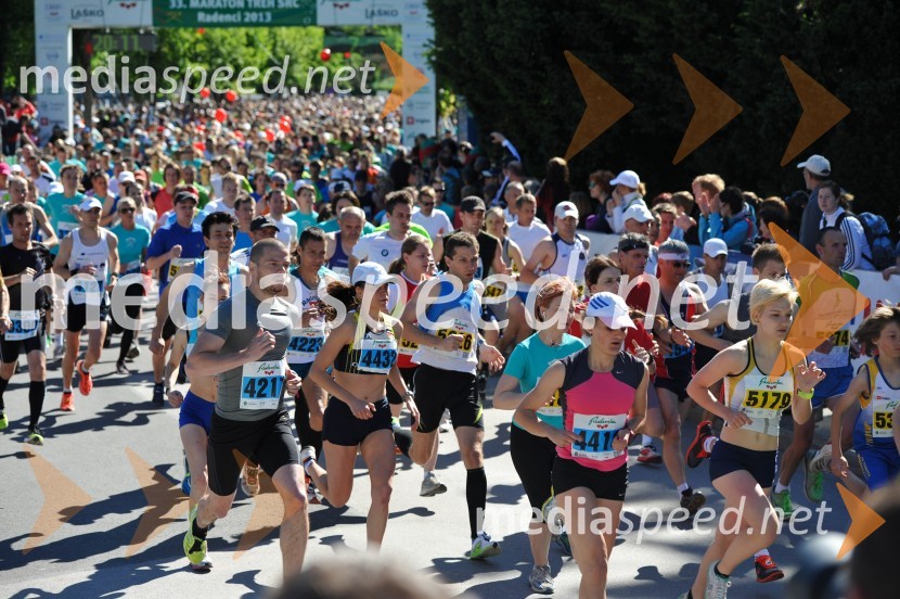 33. Maraton treh src, tekači