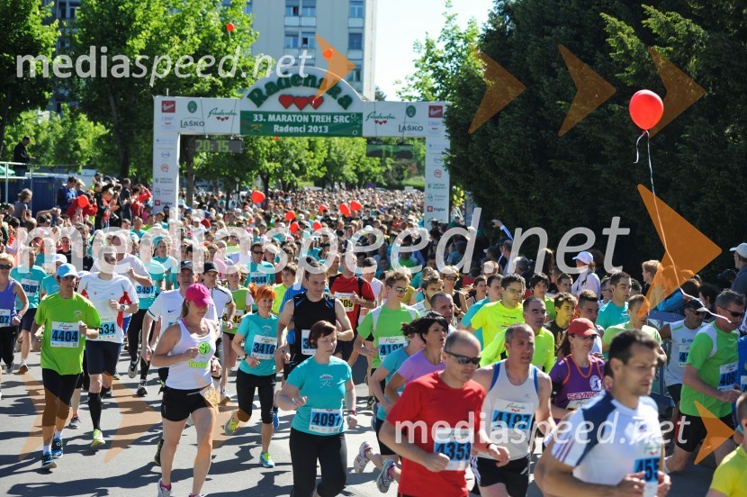 33. Maraton treh src, tekači