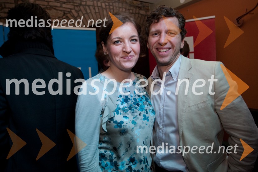 Anja Hlača Ferjančič, novinarka s soprogomVečer idej z Miranom Ališičem