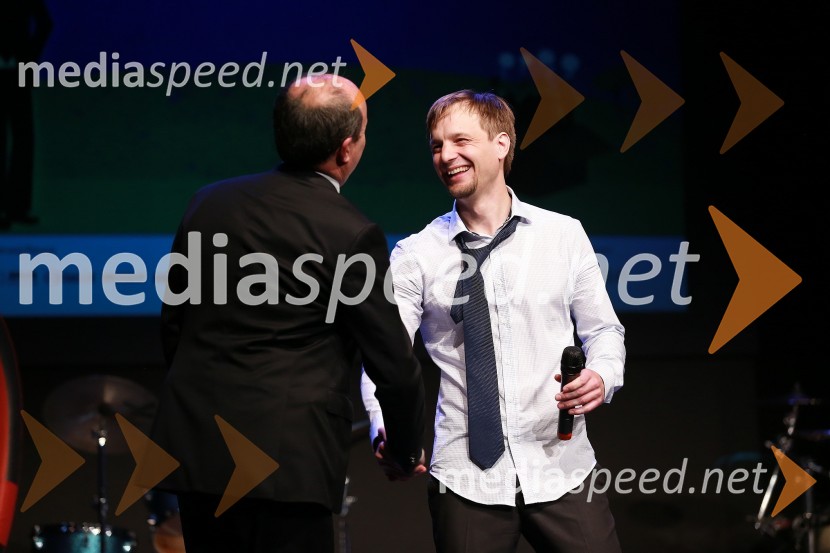 Thierry Villard, direktor Goodyear Dunlop Sava Tires; Primož Klun, GlaxoSmithKlineAmCham, Top Potential of the Year 2013