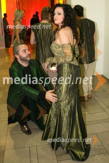 Milan Gačanovič, stilist in Alenka Gotar, pevka - zmagovalka izbora EMA 2007EMA 2007, finalni izbor