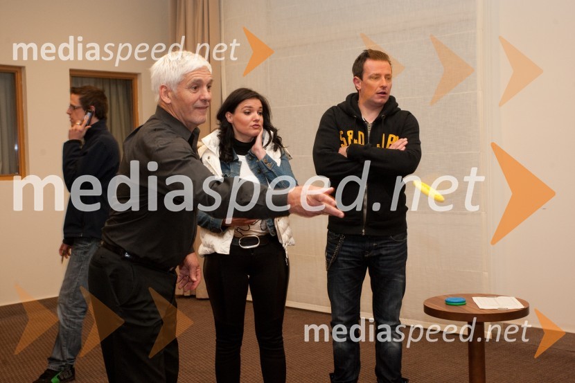 Rudi Hiti, nekdanji hokejist in član Hrama športnih junakov, Alenka Gotar, pevka; Rado Mulej, stand up komikVIP Rally Geoss 2013