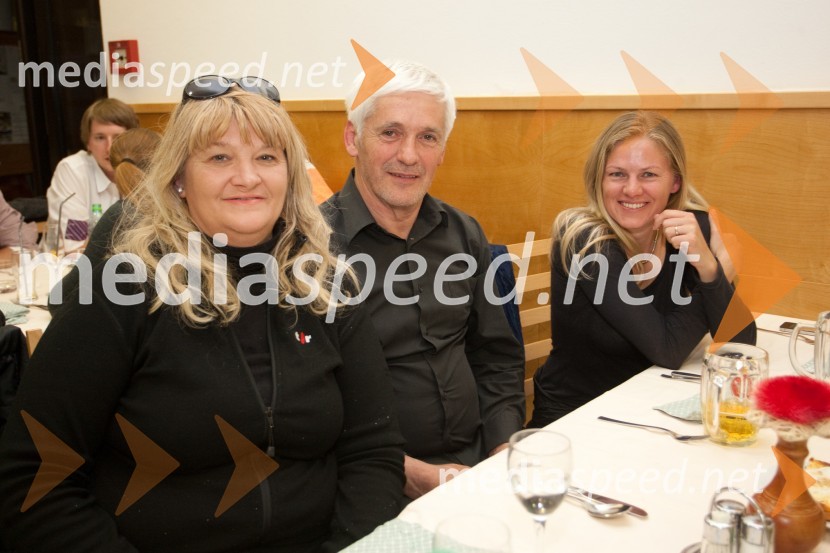 Carmen Leban, novinarka; Rudi Hiti, nekdanji hokejist; Alenka HitiVIP Rally Geoss 2013