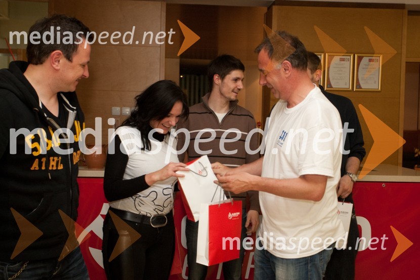 Rado Mulej, stand up komik; Alenka Gotar, operna pevka; Primož Lemež, organizator VIP Rally GeossaVIP Rally Geoss 2013