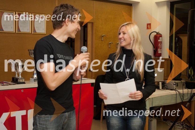 Jurij Tepeš, smučarski skakalec; Kaly Kolonič, piarovkaVIP Rally Geoss 2013