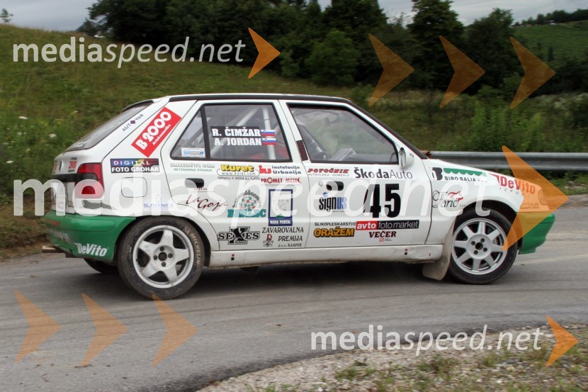 Andrej Jordan in Vili Ošlaj (Slovenija)RALLY, 3.Škoda rally Maribor