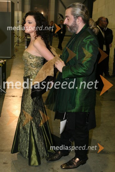 Milan Gačanovič, stilist in Alenka Gotar, pevka - zmagovalka izbora EMA 2007EMA 2007, finalni izbor