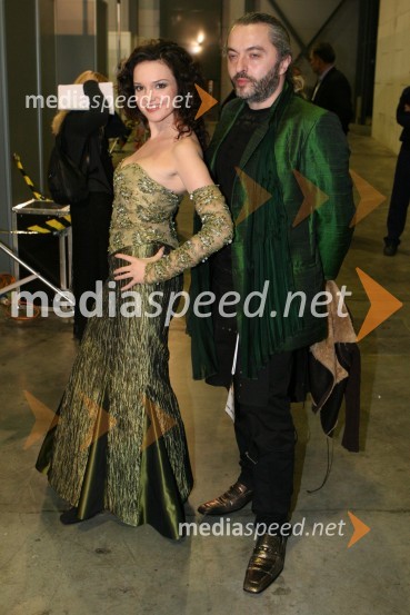 Milan Gačanovič, stilist in Alenka Gotar, pevka - zmagovalka izbora EMA 2007EMA 2007, finalni izbor