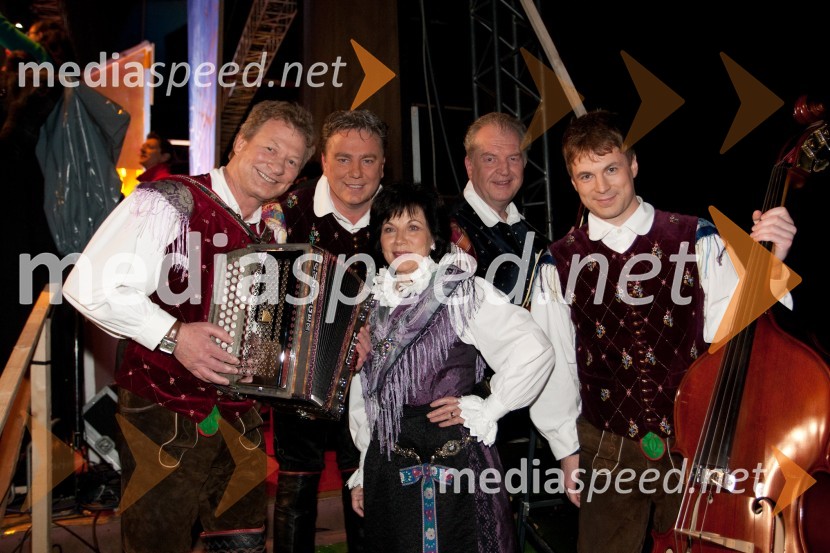 Ivan Hudnik in ansambel Franca MiheličaNa zdravje, snemanje zadnje oddaje